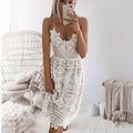 Deep V Neck Lace Dresses Women Summer Sexy Elegant Party Night Dresses