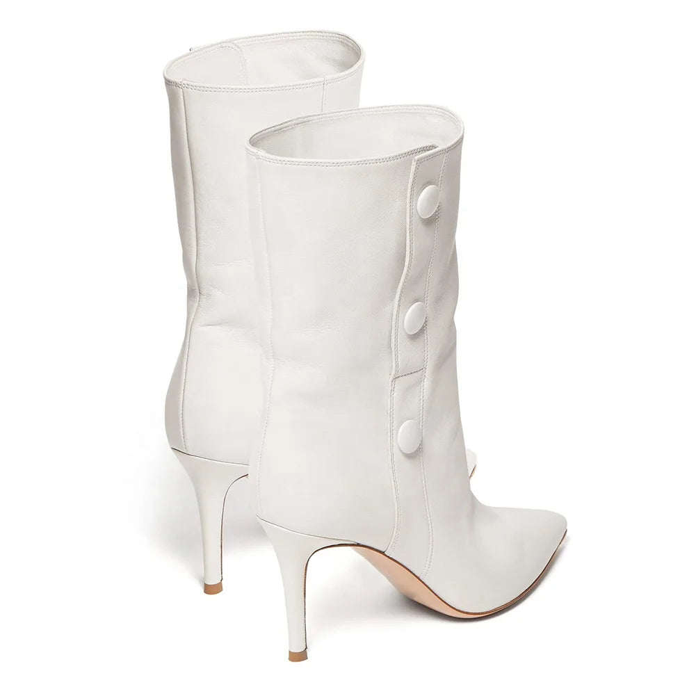 Large Size Elegant Pointed Toe Ladies Autumn Winter Heels High Heel Short