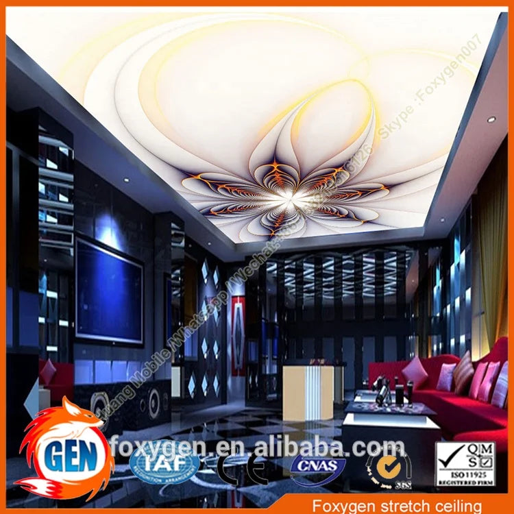 Fashional Design Decorative Film Price Panel PVC Stretch Ceiling