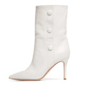 Large Size Elegant Pointed Toe Ladies Autumn Winter Heels High Heel Short