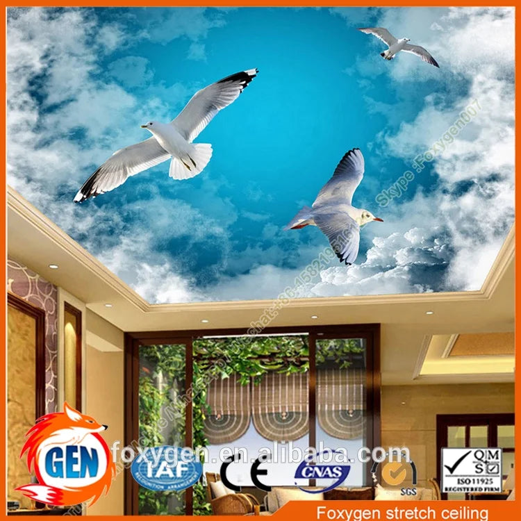 Fashional Design Decorative Film Price Panel PVC Stretch Ceiling