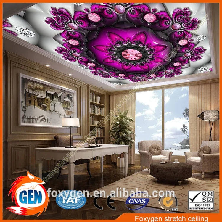Fashional Design Decorative Film Price Panel PVC Stretch Ceiling