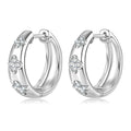 925 Sterling Silver Round Moissanite Earrings (1.8mm, 1.5mm, 1.3mm)