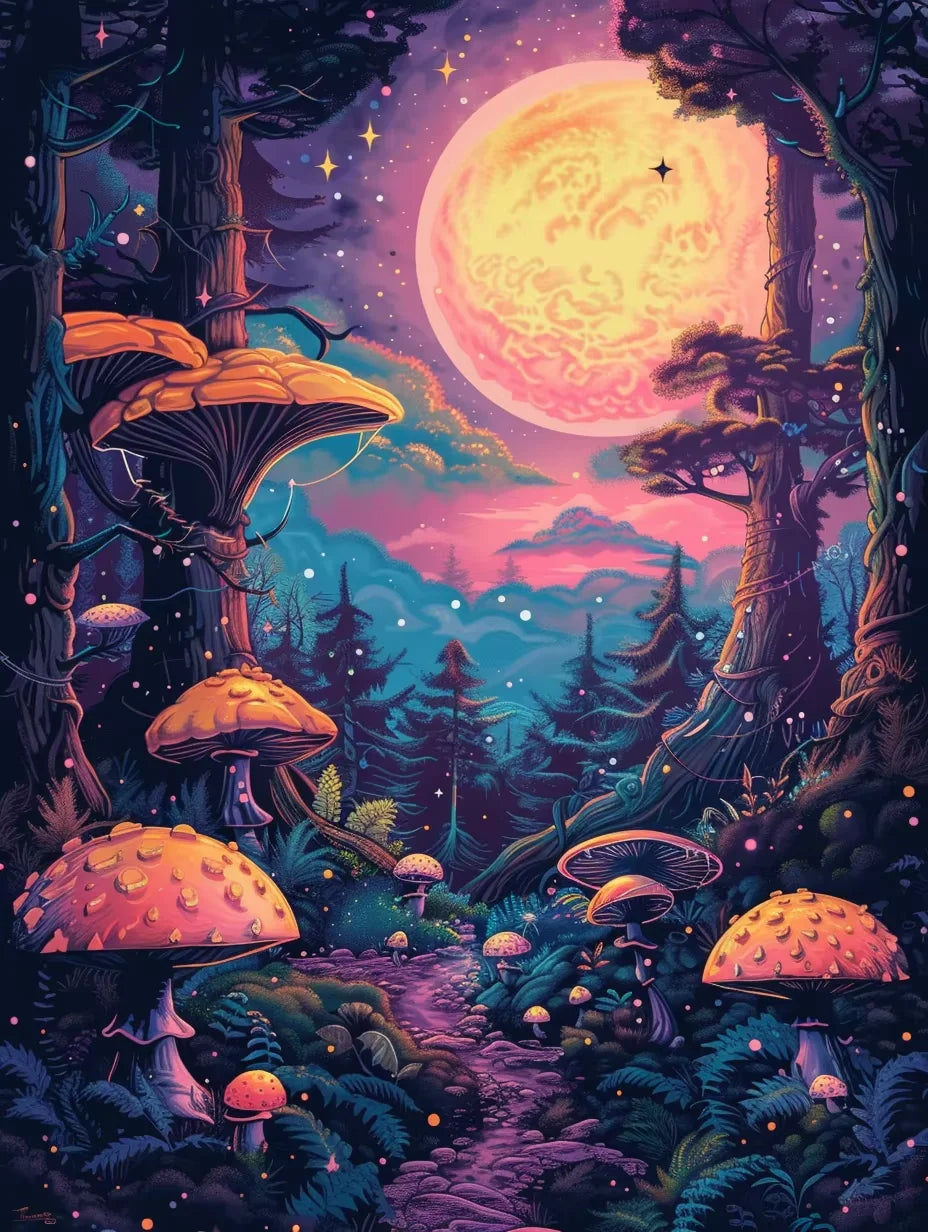 COOLEVE Classic Easy 5D Printed Acrylic Diamond Painting 40x50cm Round
