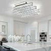 Modern Luxury Crystal LED Ceiling Light, 3 Color Dimmable with Remote