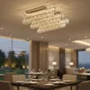Modern Luxury Crystal LED Ceiling Light, 3 Color Dimmable with Remote