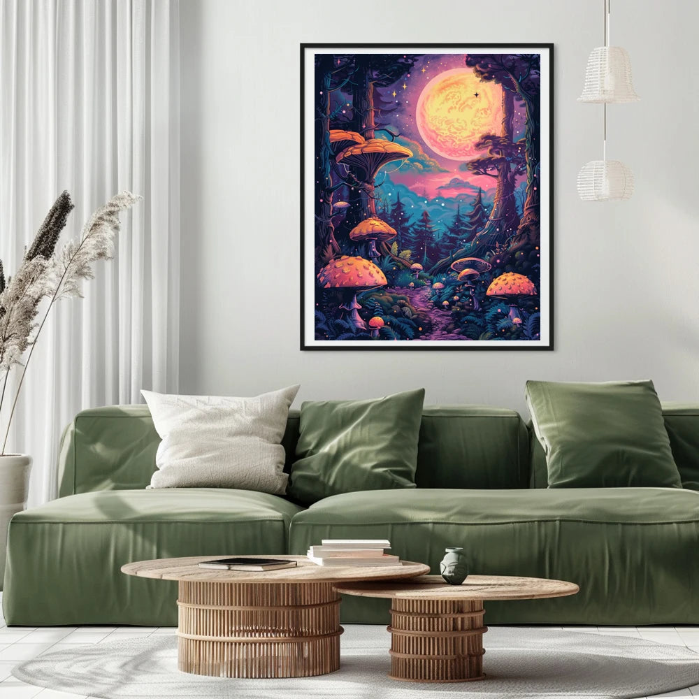 COOLEVE Classic Easy 5D Printed Acrylic Diamond Painting 40x50cm Round
