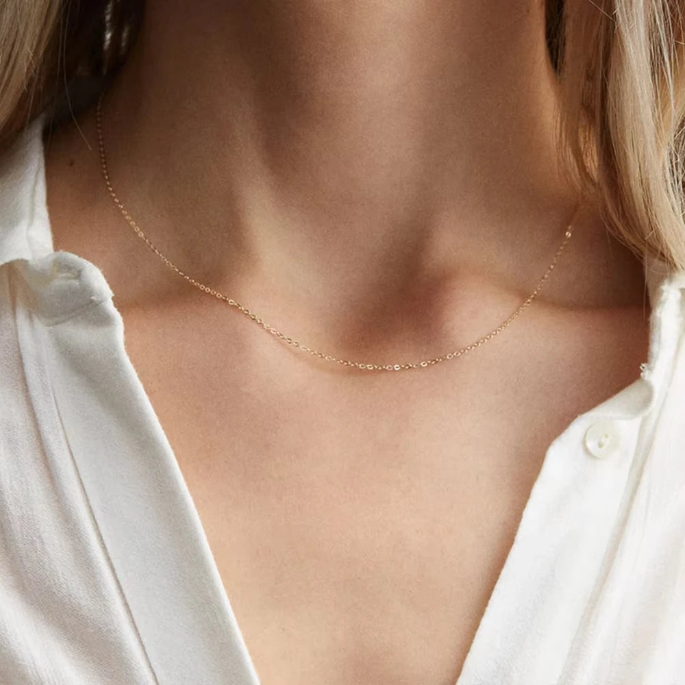 EManco Women's Stainless Steel Link Chain Necklace & Collare Choker