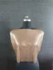 Adjustable Tees Club Women Party Tank Tops Mesh Strap Sheath Draped Spark