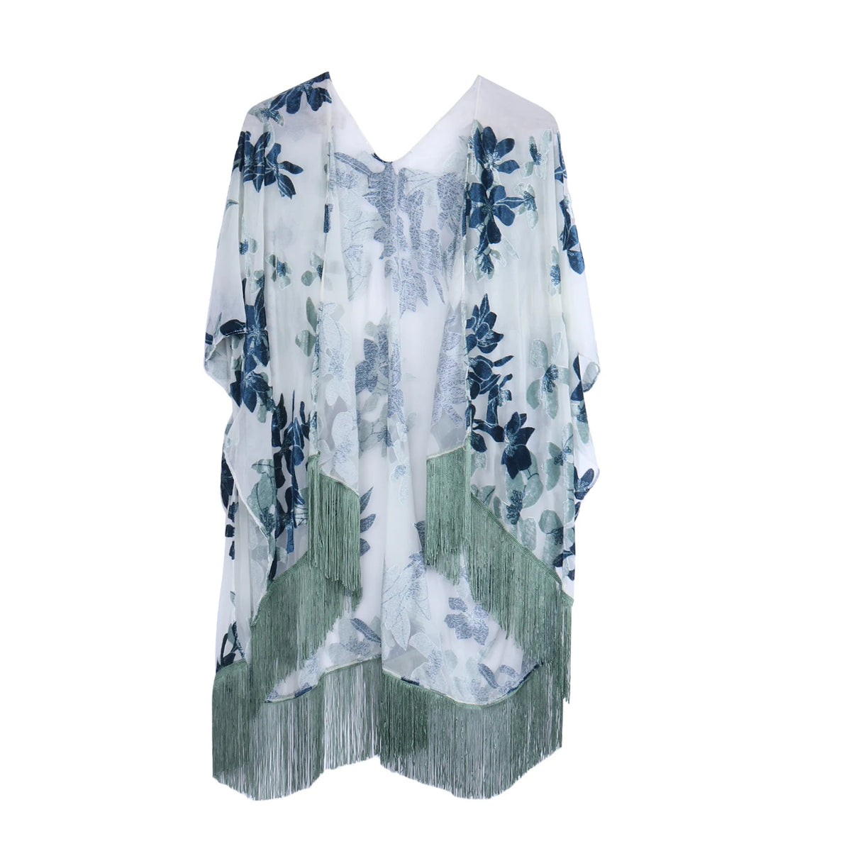 Best Quality Burnout Velvet Ladies Kimono Unique Design Burnout Velvet