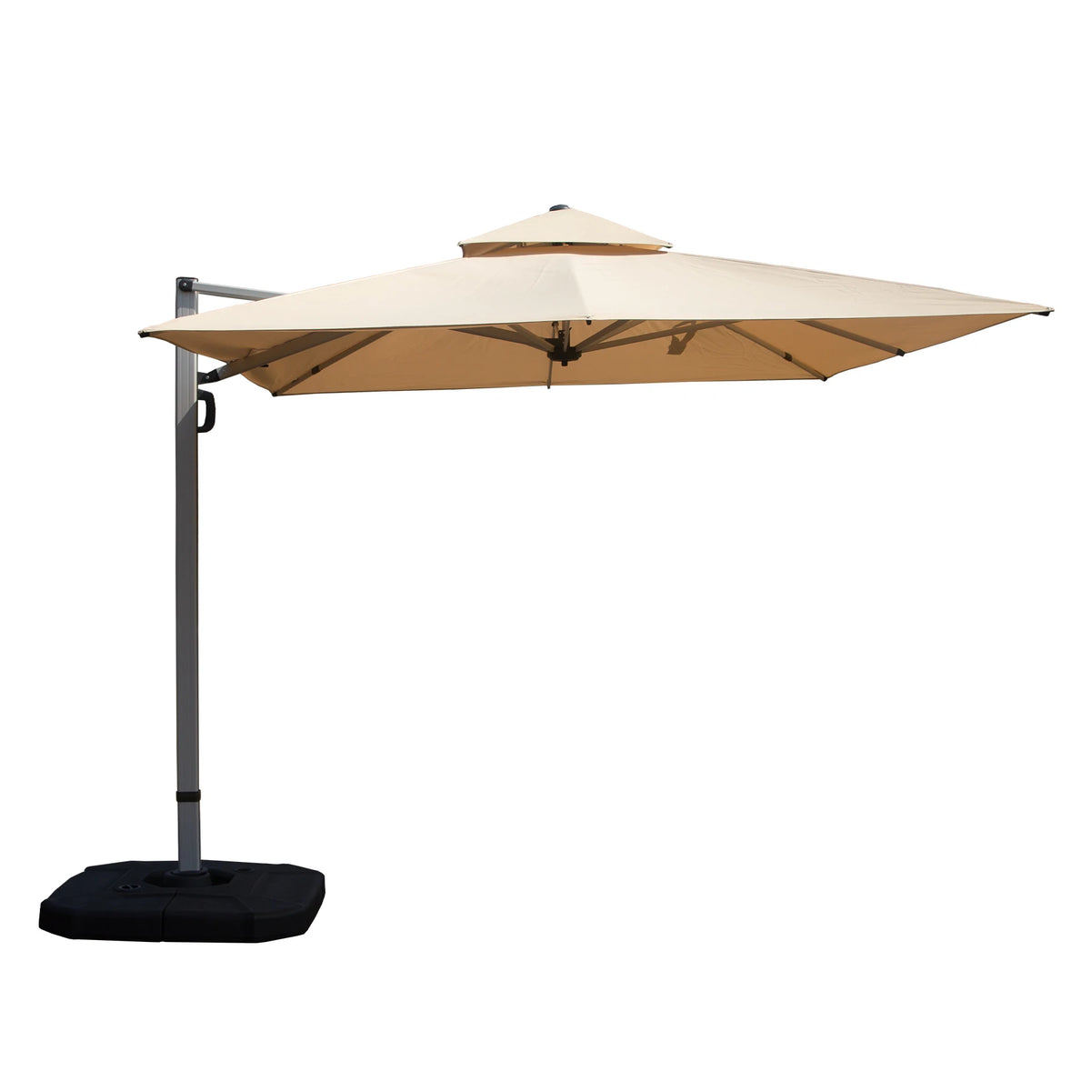 9*11 FtRectangle Cantilever Patio Umbrella with Center Pole Elegant