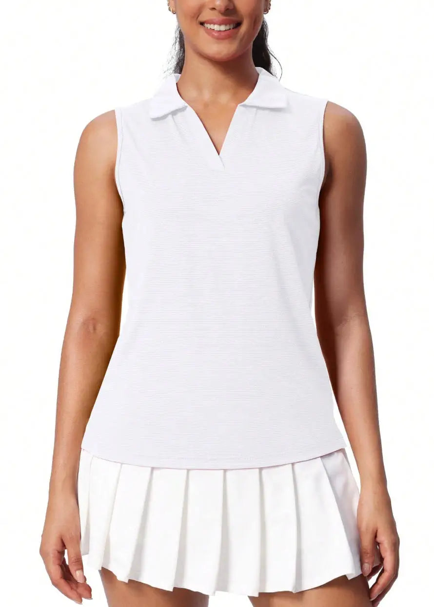 Women's Lightweight Sleeveless Golf Shirts UPF 50+ Quick-Dry Tennis Polo