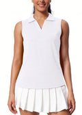 Women's Lightweight Sleeveless Golf Shirts UPF 50+ Quick-Dry Tennis Polo