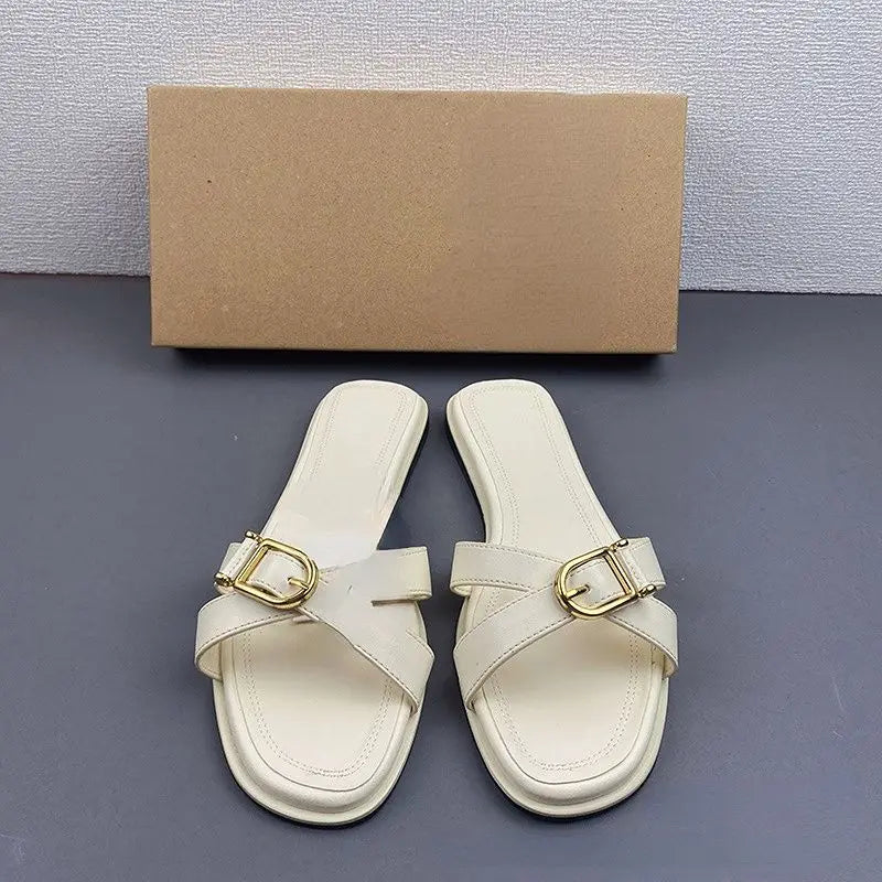 Muti Color Design Sandalias Mujer Women Pour Femmes Flat Sandals for Ladies