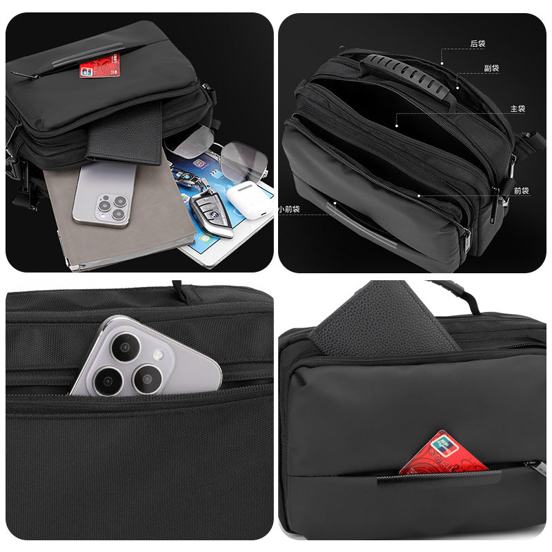 WEPOWER Simple Fashion Shoulder Bag Men's Casual Crossbody Bag Waterproof