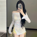 New Split Swimsuit Women's Bikini Three-Piece Cover-Up Long-Sleeved Sun