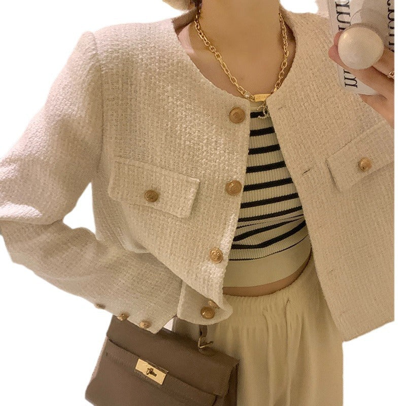 Short Small Fragrant Style Jacket for Women Spring & Fall French High-End