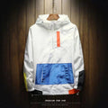 K-Style New Spring Men's Hooded Jacket Men's Color Matching Trendyy Loose