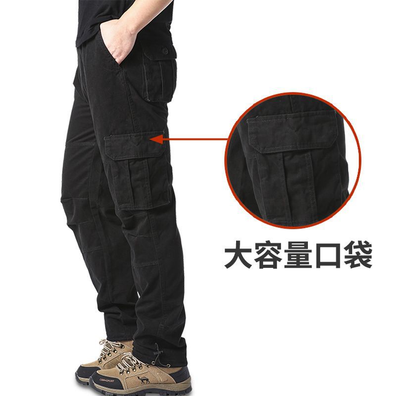 Spring and Autumn Cotton Crane Pants Plus Size Pants Site Work Pants Men's