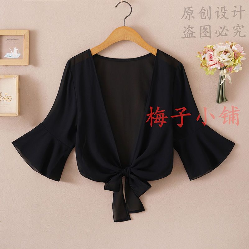 Summer Sunscreen Clothing Chiffon Small Shawl Jacket Women's All-match