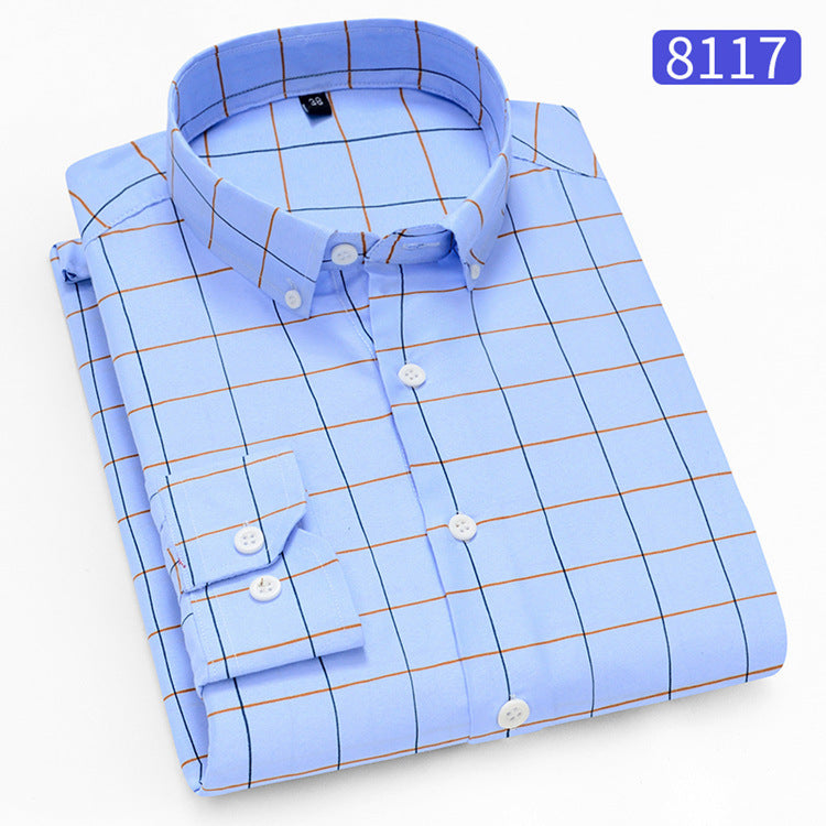 New Men's Printed Long-Sleeved Shirt, Korean Style Slim Fit, Youth
