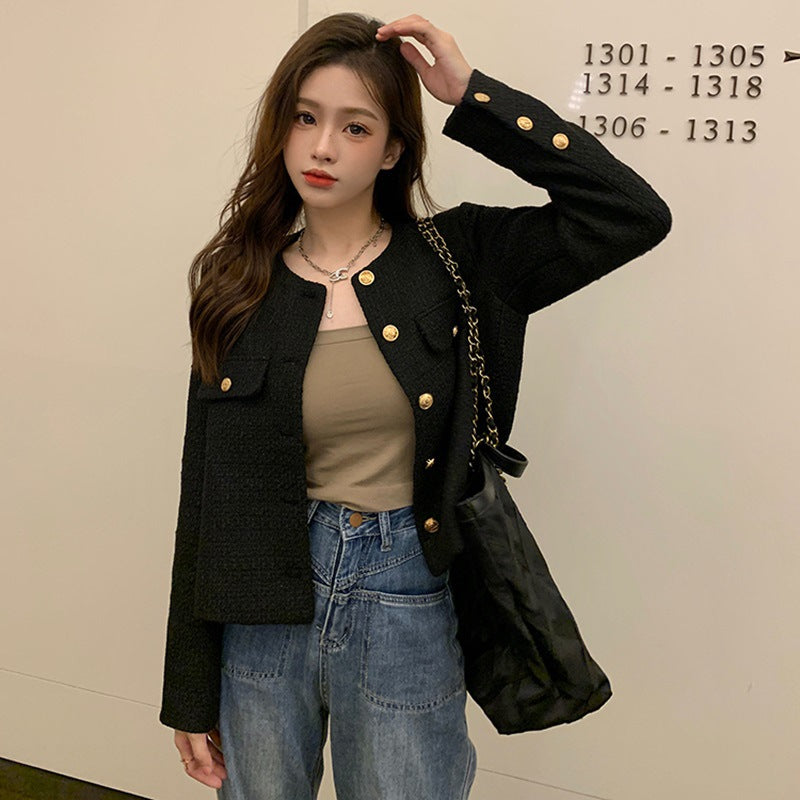 Short Small Fragrant Style Jacket for Women Spring & Fall French High-End