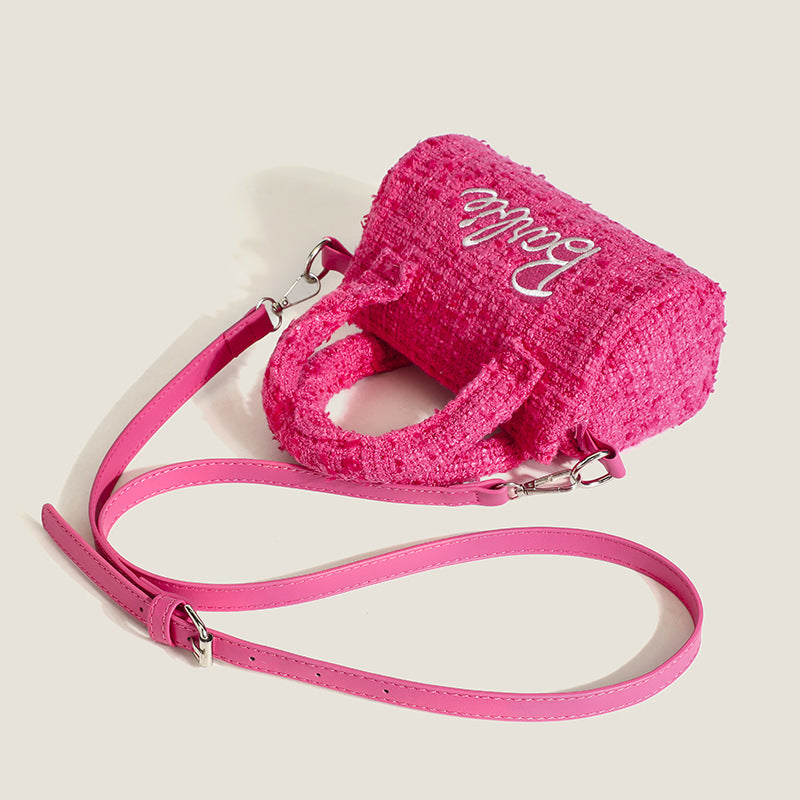 Nizi Pillow Bag Pink Shoulder Bag Women's Niche Design Bag New Model