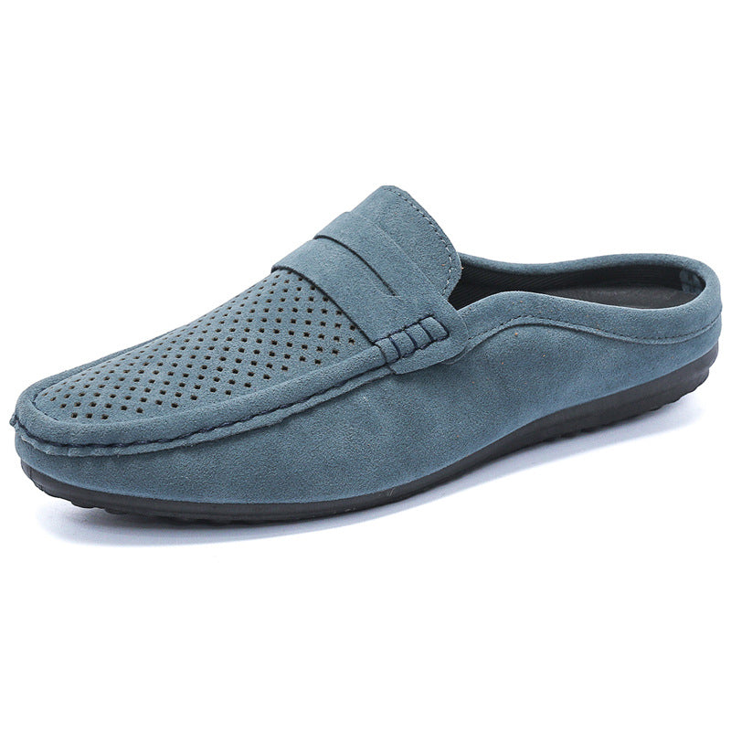 Men's Beanie Shoes, Half-Cup Breathable Toe-Toe Slip-Ons, Slip-On