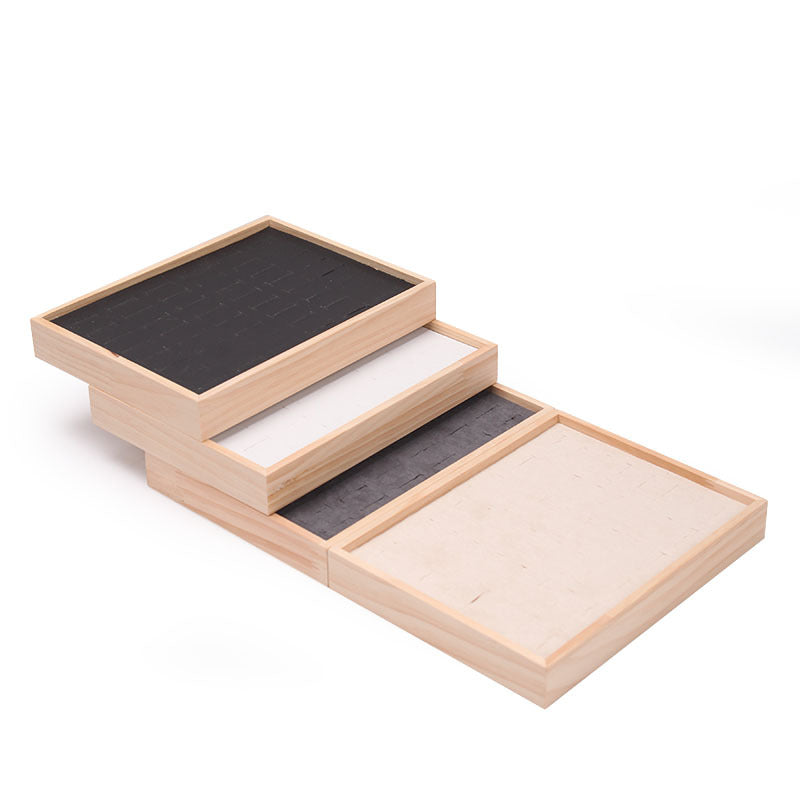 Simple solid wood small size hundred ring plate ring pair ring diamond