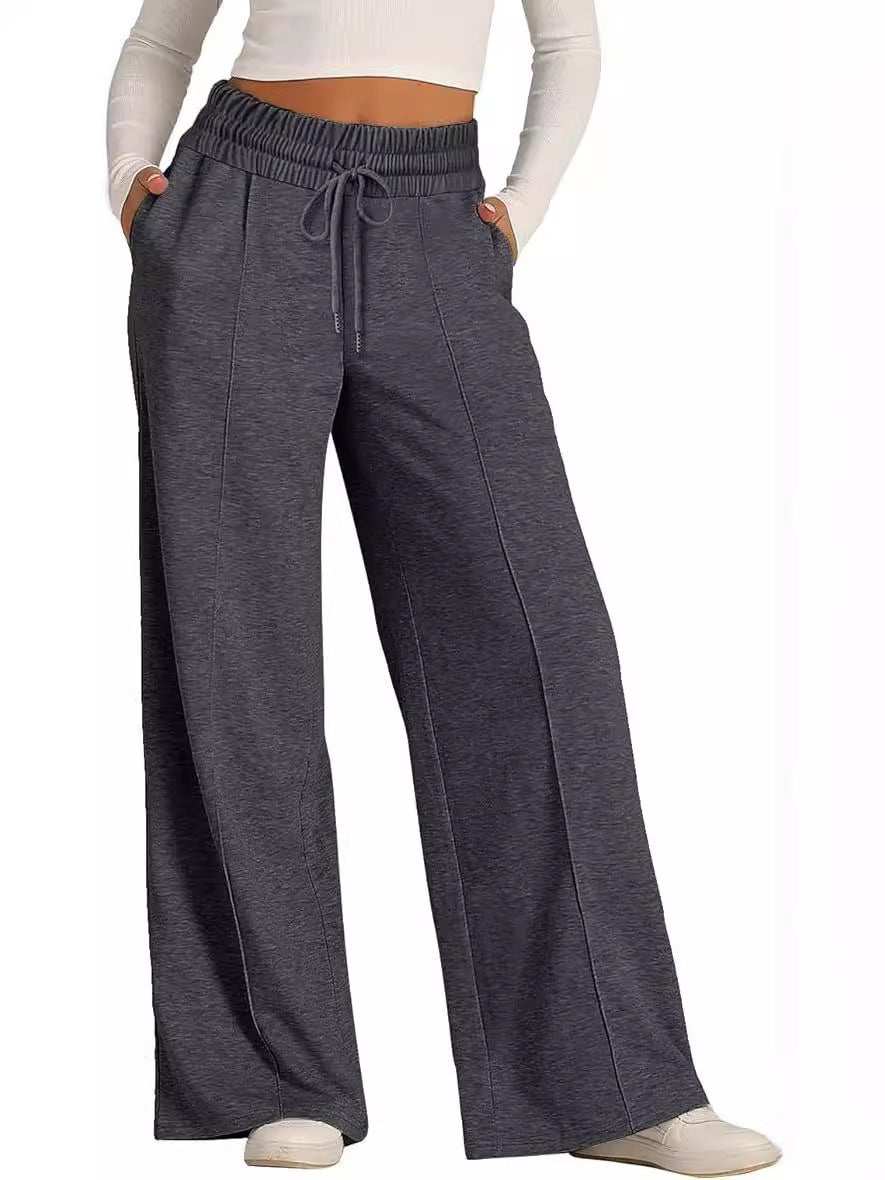 Export Temu2024 Spring and Summer Style Pure Color Casual Wide-Leg