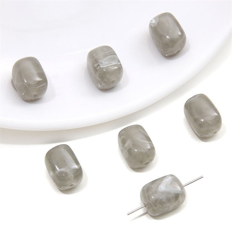 Acrylic Imitation Amber Stone Irregular Round Beads Loose Beads DIY