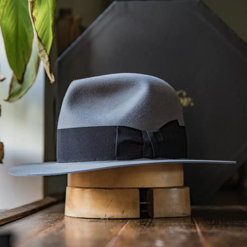 LAZADA Wool Cowboy Hat Bow Men's Jazz Hat Hot Autumn and Winter Hat