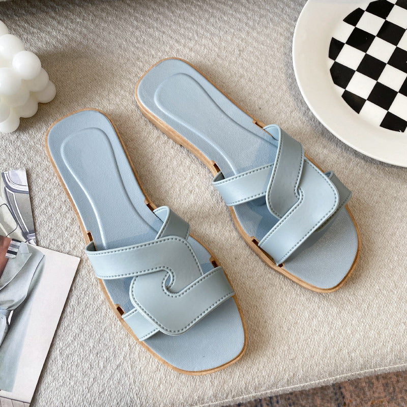 Slippers for Women Summer Outer Wear K-Style Ins Popular Shrimp Skin