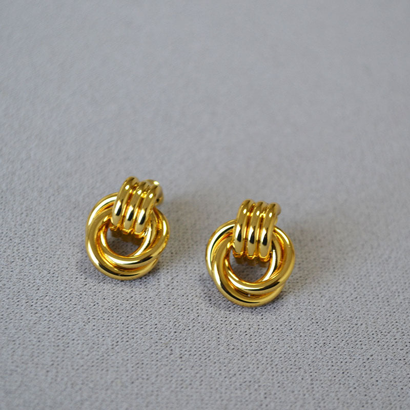 Japanese and Korean minority design simple winding double ring line brass