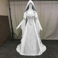 Women's Cos Clothing Medieval Retro Style Wedding Dress 4-Color Hooded