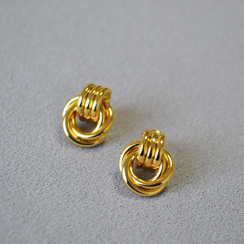 Japanese and Korean minority design simple winding double ring line brass