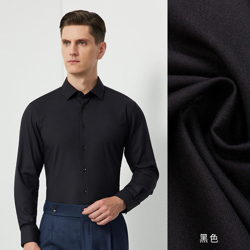 Men's Long-Sleeved Shirt Made of Sheep Wool, Machine Washable, Autumn and
