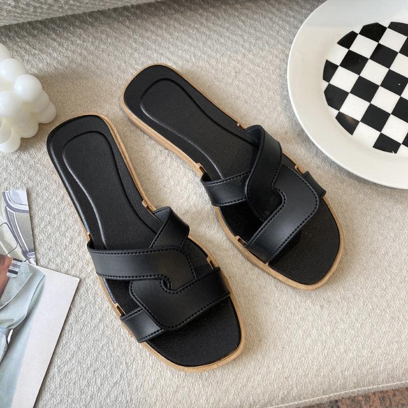 Slippers for Women Summer Outer Wear K-Style Ins Popular Shrimp Skin