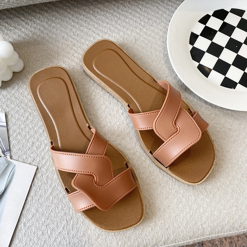 Slippers for Women Summer Outer Wear K-Style Ins Popular Shrimp Skin