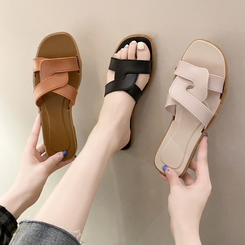 Slippers for Women Summer Outer Wear K-Style Ins Popular Shrimp Skin