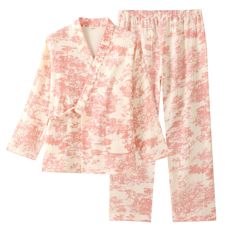 New Chinoiserie Pure Cotton Double-Layer Cotton Gauze Women's Pajamas