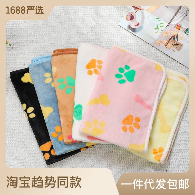 pet blanket mat cat and dog flannel blanket autumn and winter warm blanket