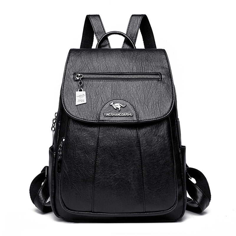 New Women's Backpack Large Capacity Soft Leather Travel Bag Fashion