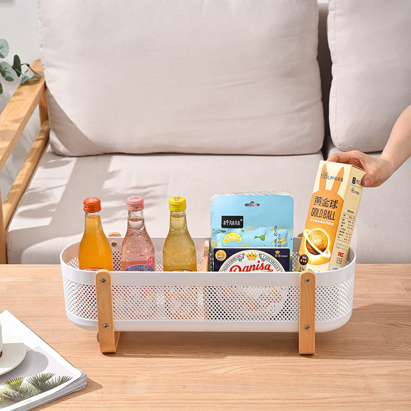 Household Desktop with Partition Room Basket Bathroom Cosmetics Large