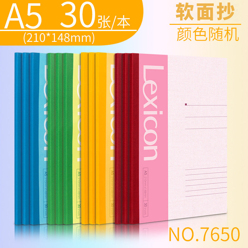 Deli Notebook B5 Large A4 Notepad Thickeneded Soft Copy A5 Simple Business