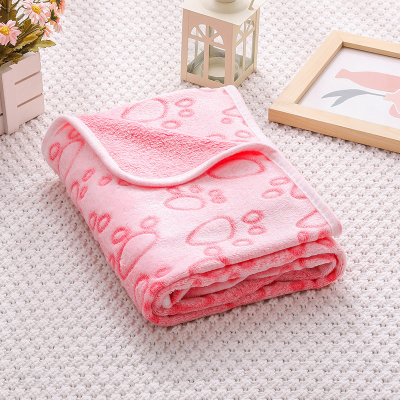 pet blanket mat cat and dog flannel blanket autumn and winter warm blanket