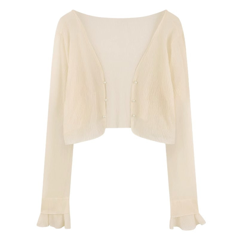 Mint Mambo Sunscreen Cardigan Women's Thin Small Shawl Summer Sling Skirt
