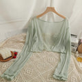 Mint Mambo Sunscreen Cardigan Women's Thin Small Shawl Summer Sling Skirt
