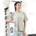 Summer Yoga Top Loose Sports Short Sleeve Women's Quick-Drying Running