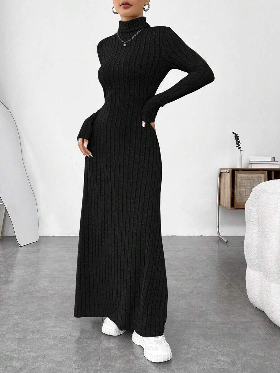 Autumn and Winter Women's Clothing, Slim-Fitting High Collar, Fashionable